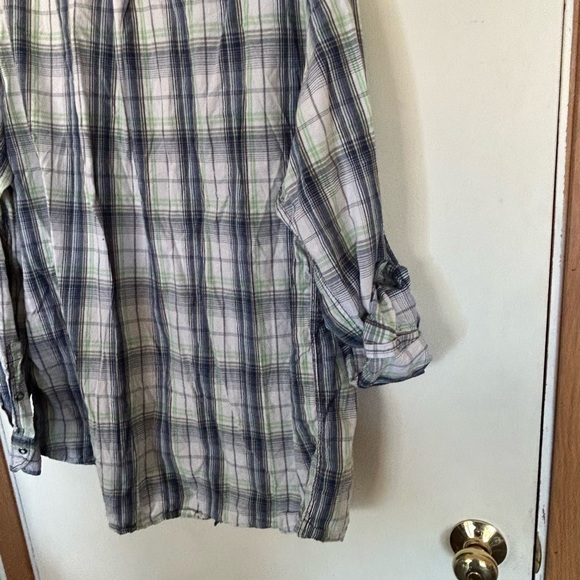Skully XXL men’s button-down plaid/equestrian/western with rolls have sleeves - Picture 7 of 8